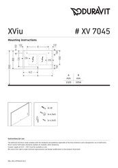 DURAVIT XViu XV 7045 Mounting Instructions