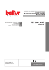baltur TBG 2000 LX ME Instruction Manual For Installation, Use And Maintenance