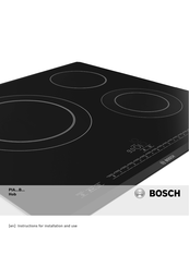 Bosch PIA B Series Instructions For Installation And Use Manual