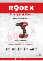 RODEX RDX3365 Instruction Manual