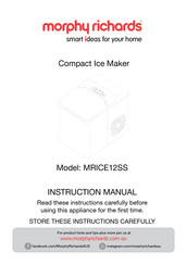 Morphy Richards MRICE12SS Instruction Manual