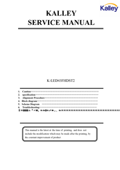 Kalley K-LED43FHDST2 Service Manual