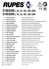 Rupes S130L-EL-EM Original Operating Instructions