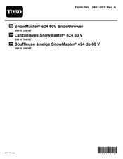 Toro SnowMaster e24 Operator's Manual