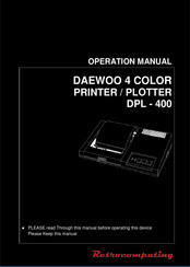 Daewoo DPL-400 Operation Manual
