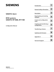 Siemens SIMATIC RF1100 Configuration Manual