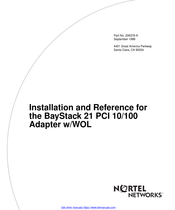 Nortel BayStack 21 Installation And Reference