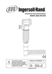 Ingersoll-Rand IR12PS Operation And Maintenance Manual