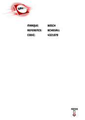 Bosch 4321979 Instruction Manual