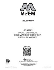 Mi-T-M THE JOB PRO JP-3003-3MKB Operation Manual