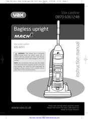 Vax Mach1 VZL-6011 Instruction Manual