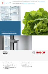Bosch KAD90 series Instructions For Use Manual