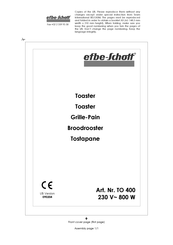 EFBE-SCHOTT TO 400 Operating Instructions Manual