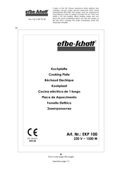 EFBE-SCHOTT EKP 100 Operating Instructions Manual