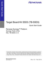 Renesas RTK7TBS5D3S00001BU Quick Start Manual