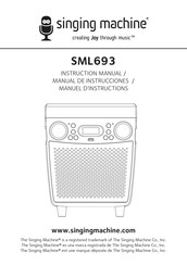 The Singing Machine SML693 Instruction Manual