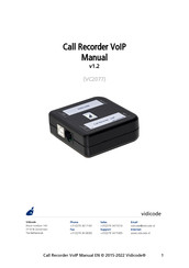 Vidicode VC2077 Manual