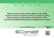 Comelit 3070 Series Technical Manual