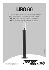 season LIGHTS LIRO 60 Manual And Safety Instructions