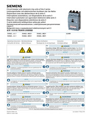 Siemens 3VA63 H 1 Series Operating Instructions Manual