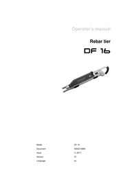 Wacker Neuson DF 16 Operator's Manual