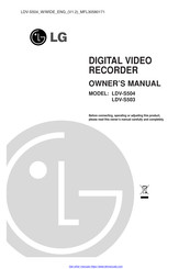 Lg LDV-S504 Owner's Manual