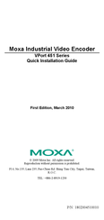 Moxa Technologies VPort 451 Quick Installation Manual