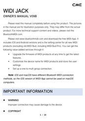 CME WIDI JACK Owner's Manual