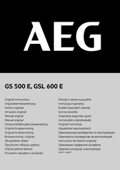 AEG GS 500 E Original Instructions Manual