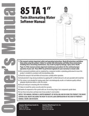 Canature WaterGroup 85TA Owner's Manual