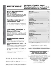 Fedders AEP09D2C Installation & Operation Manual