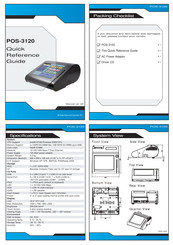 Protech Systems POS-3120 Quick Reference Manual