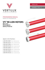 Vertilux VTi 6-800-MB-25B02 Programming Manual