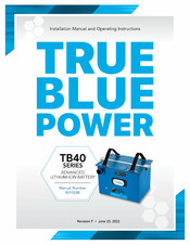 Mid-Continent Instrument TRUE BLUE POWER TB40 Series Installation Manual And Operating Instructions