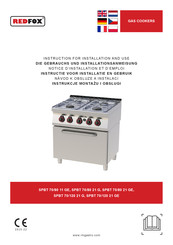 Redfox SPBT 70/80 11 GE Instructions For Installation And Use Manual