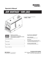 Lincoln Electric AIR VANTAGE 500 (AU) Operator's Manual