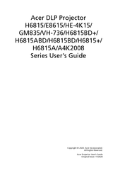 Acer H6815ATV User Manual