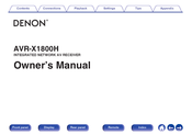Denon AVR-X1800H Owner's Manual