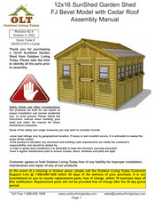 Olt SunShed SSGS1216-FJ-Cedar Assembly Manual