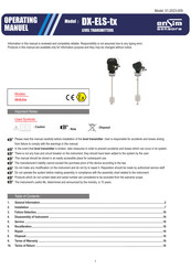 ENSIM SENSORS DX-ELS-tx Manual