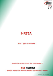 Unigas HR75A LG Series Manual Of Installation - Use - Maintenance