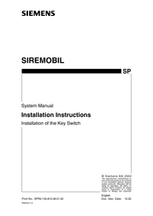 Siemens SIREMOBIL Installation Instructions Manual