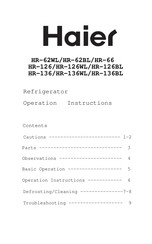 Haier HR-136 Operation Instructions Manual