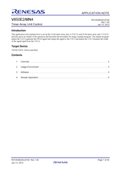 Renesas V850E2/MN4 Application Note