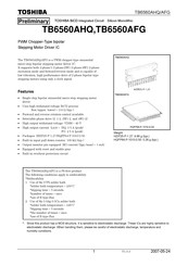 Toshiba Preliminary TB6560AHQ Quick Start Manual