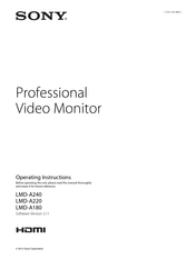 Sony LMD-A240 Operating Instructions Manual