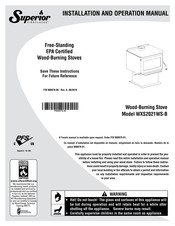 Superior Fireplaces WXS2021WS-B Installation And Operation Manual