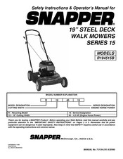 Snapper R194515B Operator's Manual