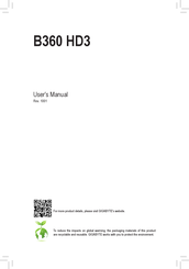 Gigabyte B360 HD3 User Manual