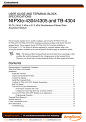 National Instruments NIPXIe-4304 User Manual